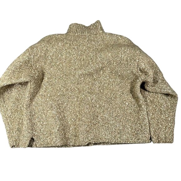 Vtg Levis Silvertab Womens Large Green‎ Itchy Pullover 1/4 Zip Boxy Crop Sweater - Picture 8 of 8